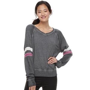 SO Juniors Varsity Striped Game Day Sweatshirt Size Small NWOT